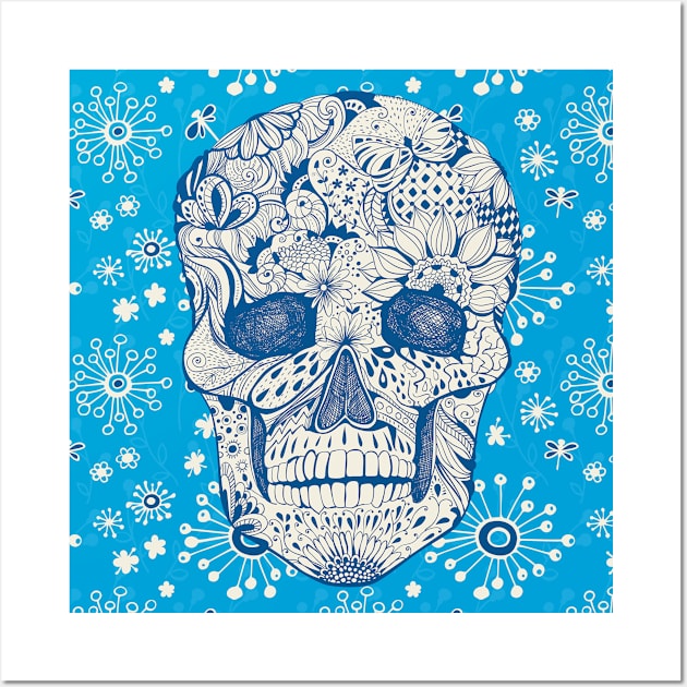 Floral skull Wall Art by katerinamk